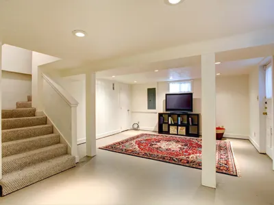 Open basement renovation