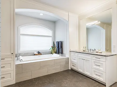 average bathroom remodel with tile tub