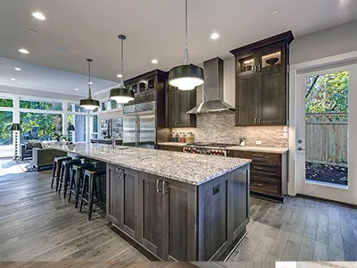 Very spacious wooden kitchen