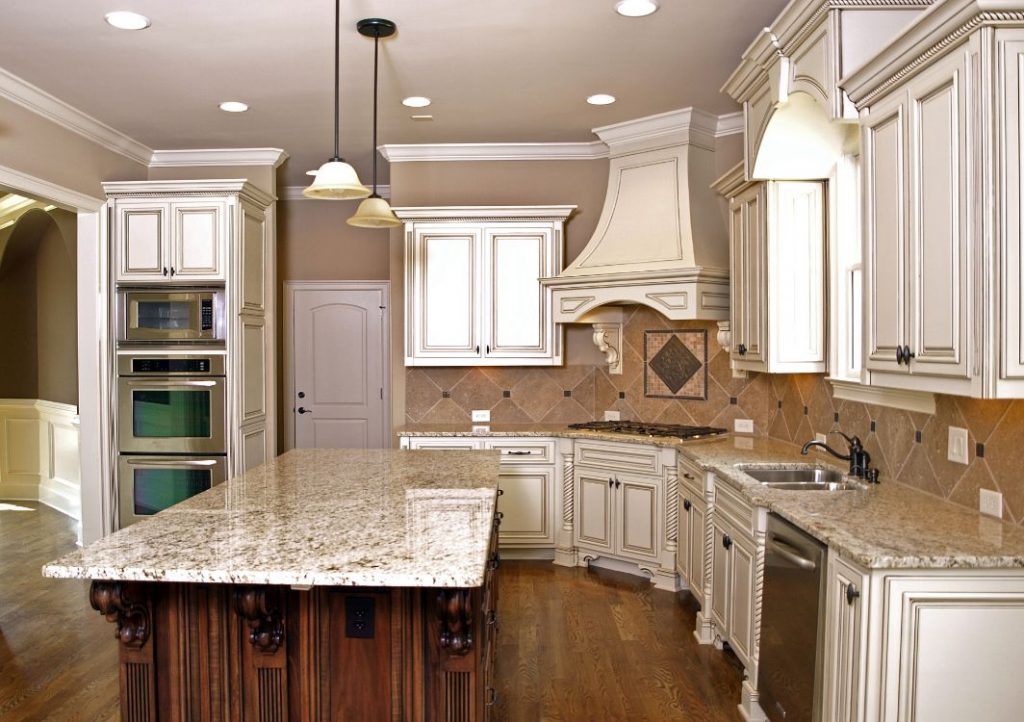 Luxury kitchen with granite countertops