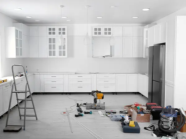 kitchen remodeling cost with white cabinets and appliances
