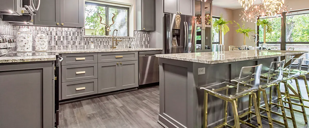 modern gray kitchen