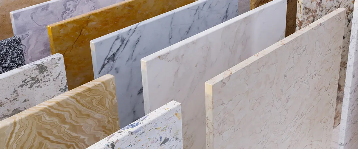 natural stone samples for bathroom flooring options