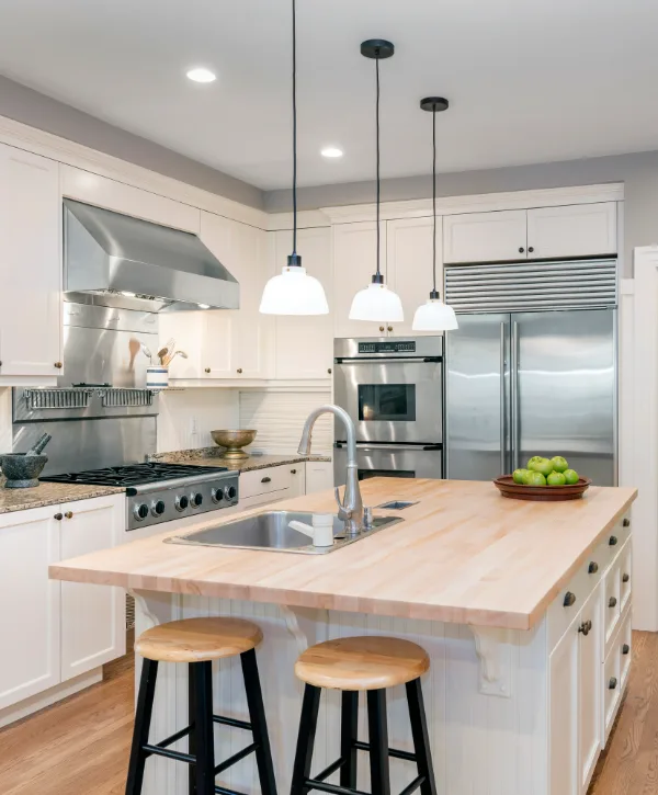 Modern and clean kitchen after remodeling